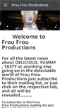 Mobile Screenshot of froufrouproductions.com